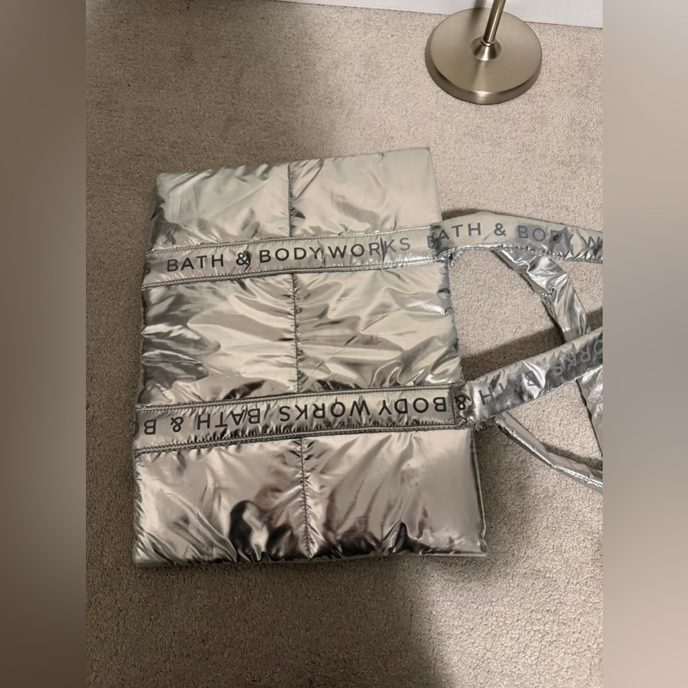 Bath & Body Works Metallic Silver Tote - Picture 2 of 6